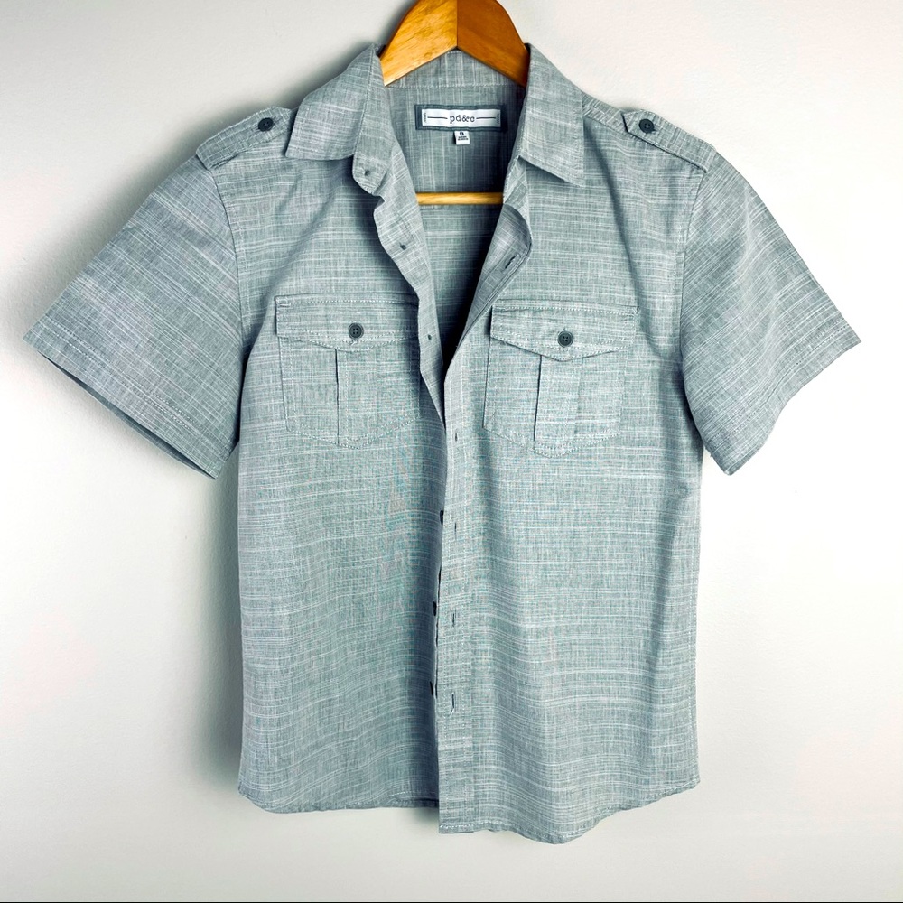 NWOT pd&c Boys dress casual shirt button down.